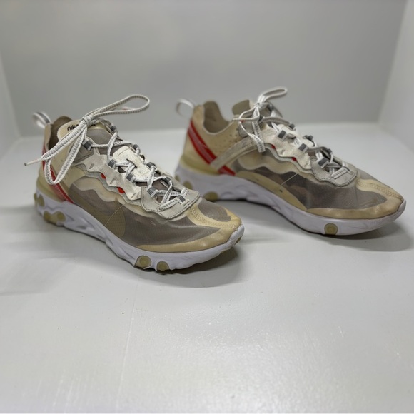 Nike React Element 87 Sail Light Bone Men Size 6.5 - Picture 2 of 9